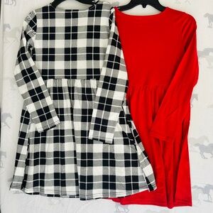 2 NWT Children’s Place Skater Dresses Size Xl / 14 Soft Comfortable